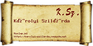 Károlyi Szilárda névjegykártya